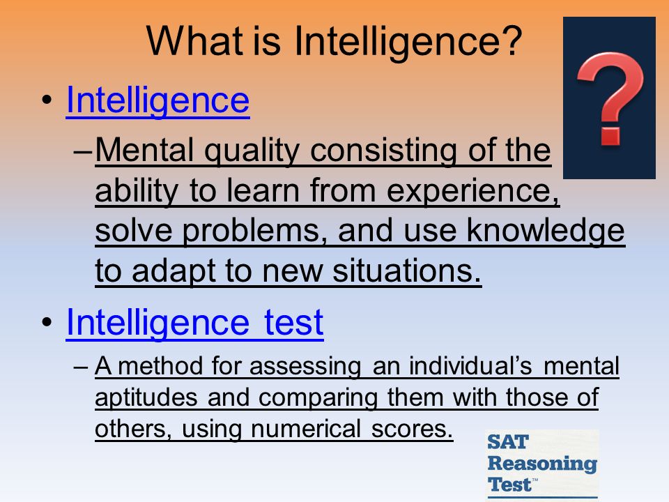 What is Intelligence.