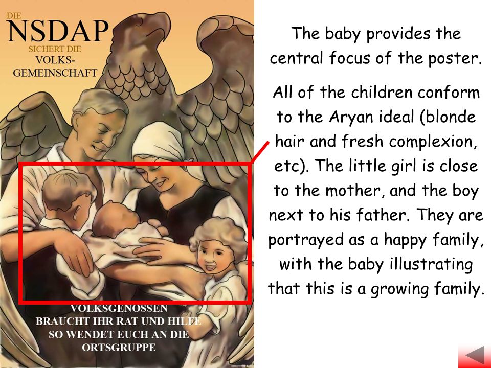 The baby provides the central focus of the poster.