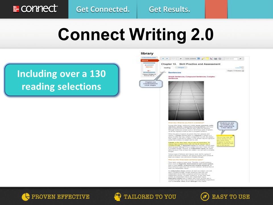Connect Writing 2.0 Including over a 130 reading selections