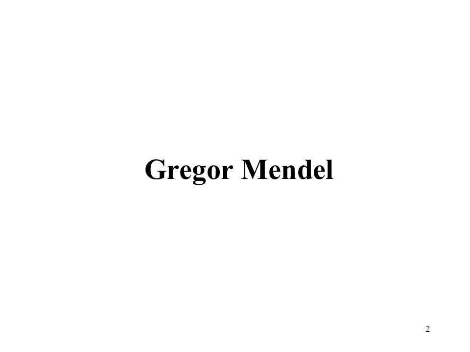 2 Gregor Mendel