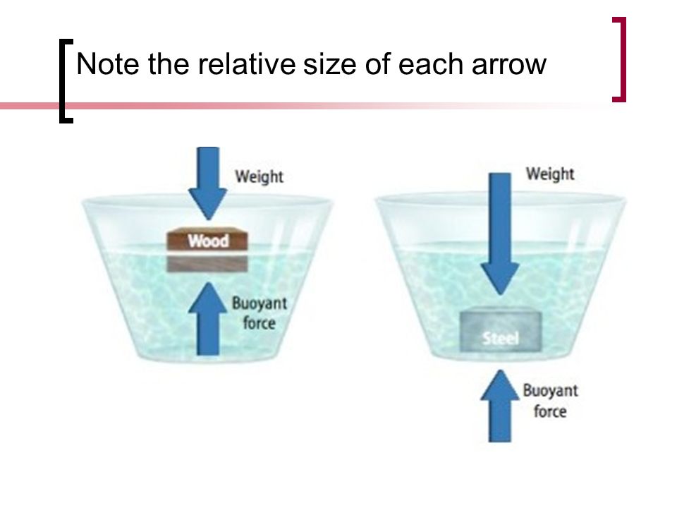Note the relative size of each arrow
