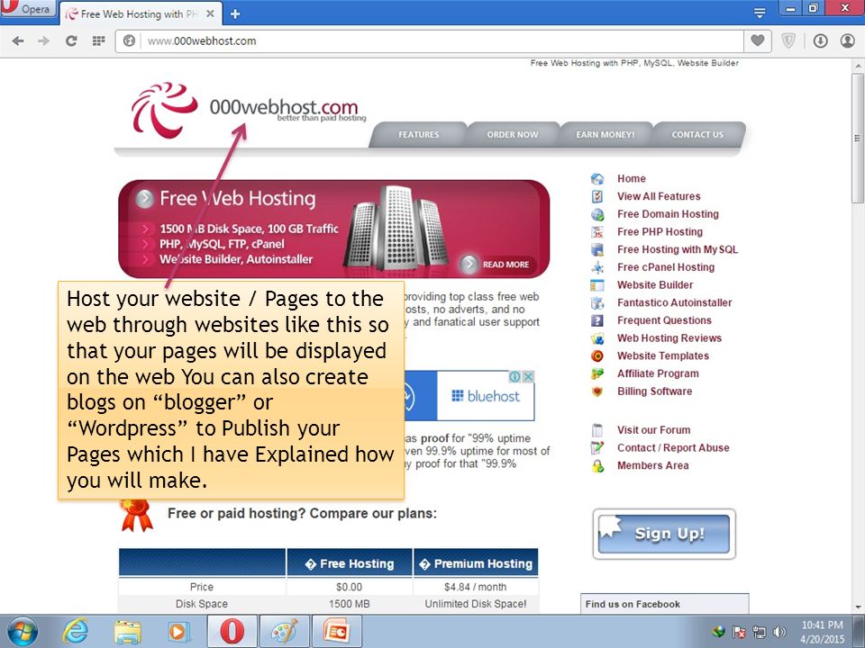 Host your website / Pages to the web through websites like this so that your pages will be displayed on the web You can also create blogs on blogger or Wordpress to Publish your Pages which I have Explained how you will make.