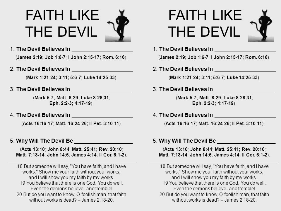FAITH LIKE THE DEVIL 1.