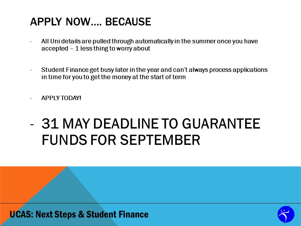 UCAS: Next Steps & Student Finance APPLY NOW….