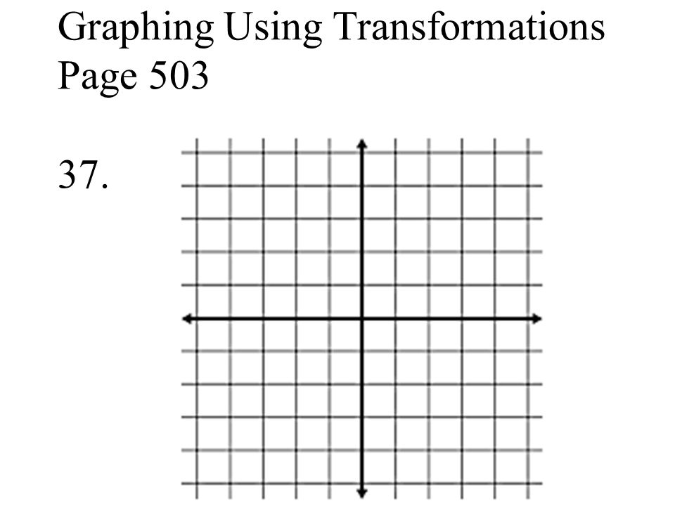 Graphing Using Transformations Page
