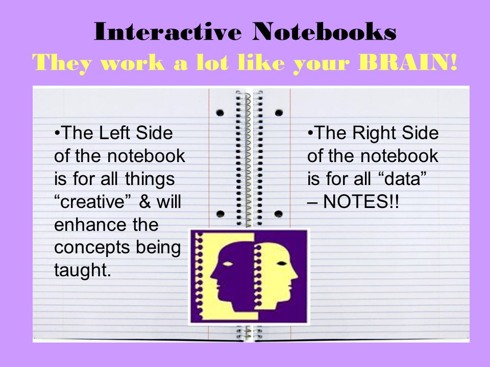 Interactive Notebooks They work a lot like your BRAIN.