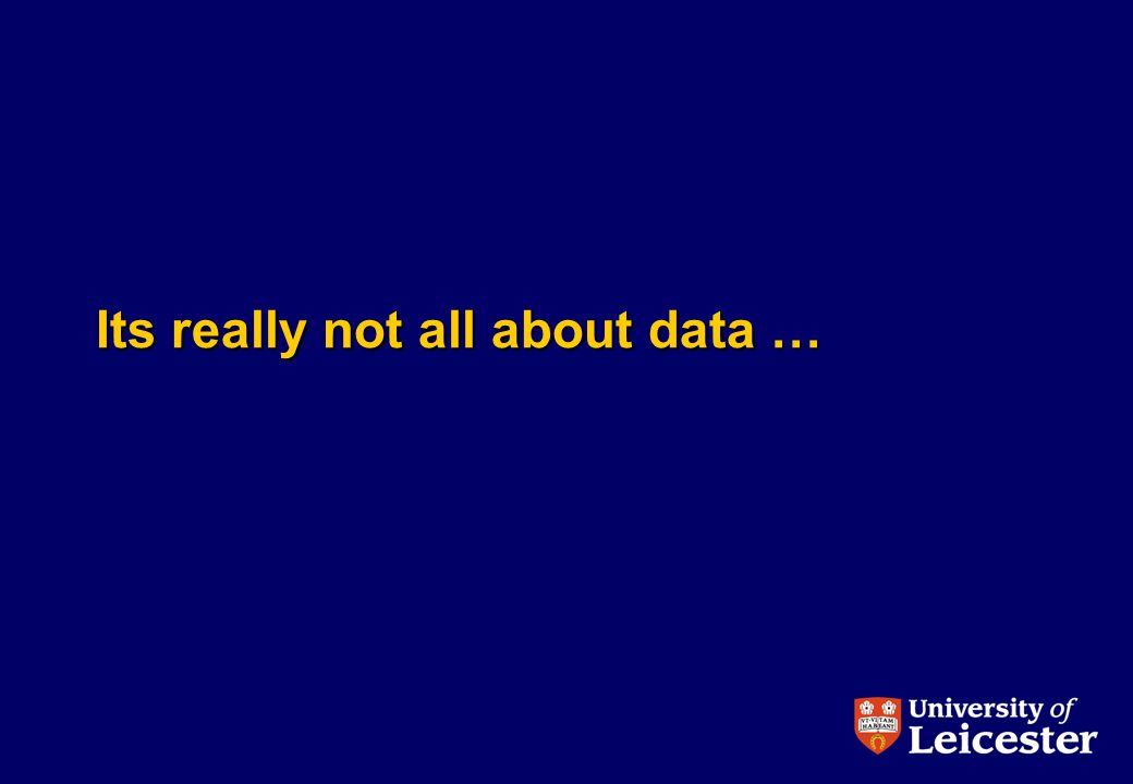 Its really not all about data …