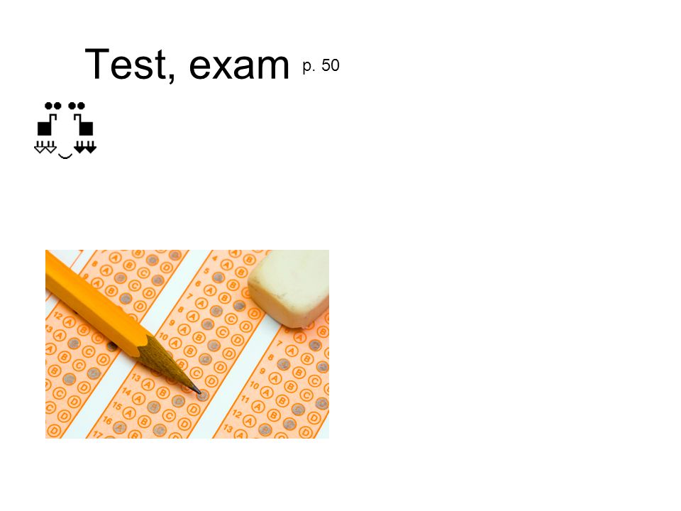 Test, exam p. 50