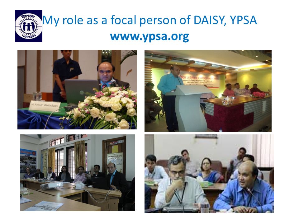 My role as a focal person of DAISY, YPSA
