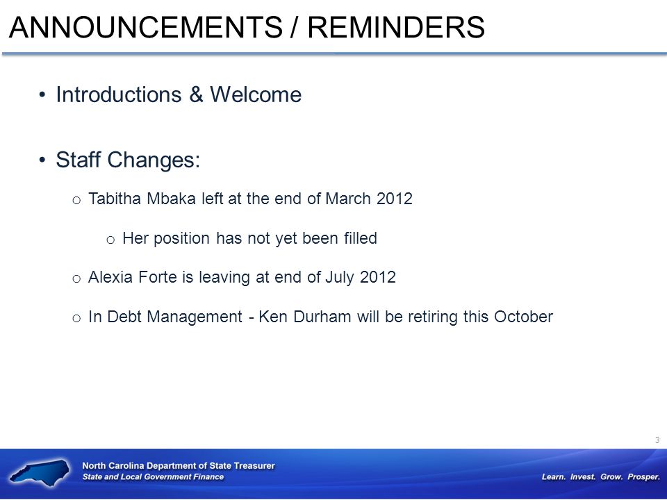 LGC UPDATE 2012 NCGFOA Summer Conference Sharon Edmundson 7/16/ ppt
