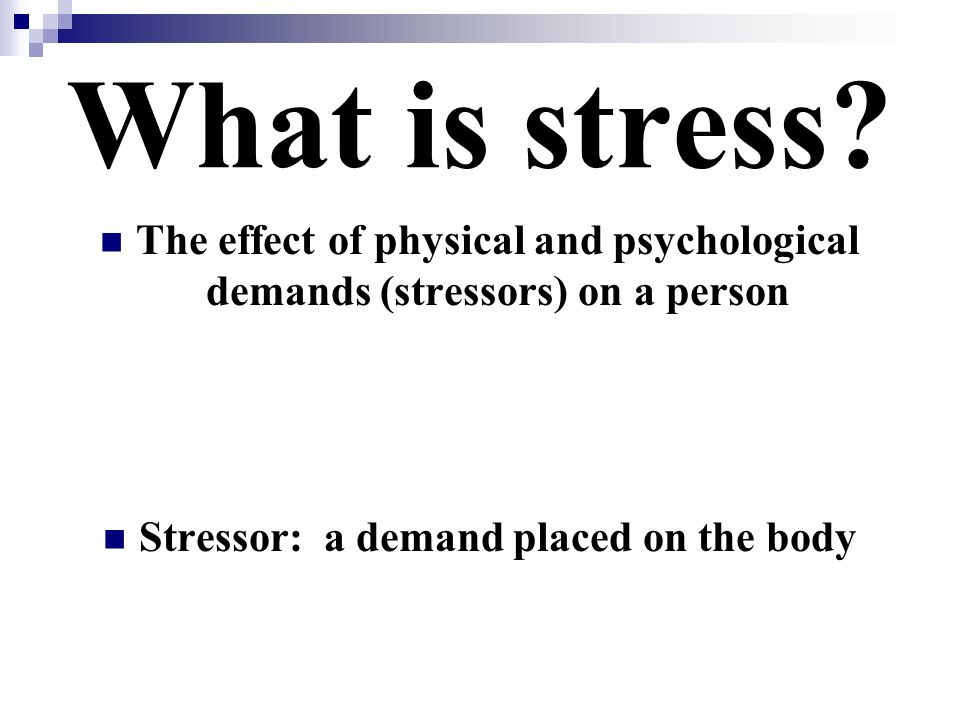 What is stress.