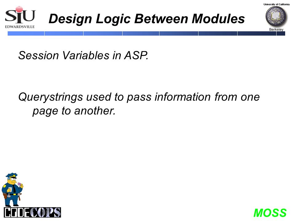 Design Logic Between Modules Session Variables in ASP.