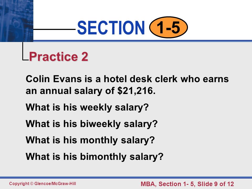 Section Copyright C Glencoe Mcgraw Hill Mba Section 1 5 Slide 1