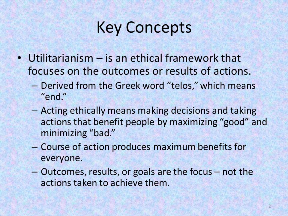key concepts of utilitarianism