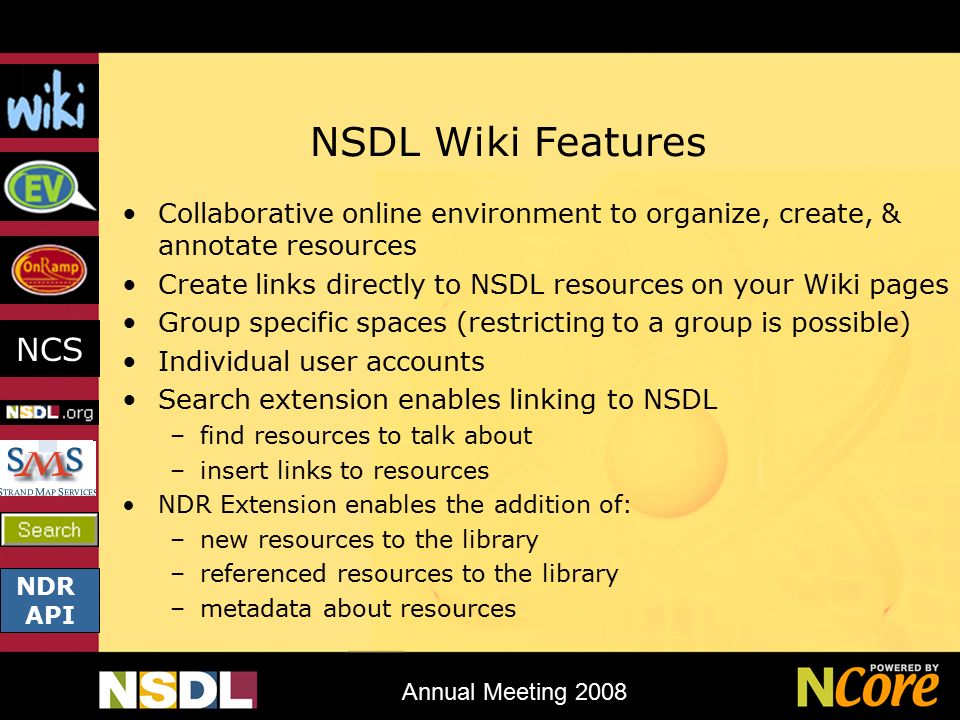 Connecting Applications with the NSDL Technical Network Services. - ppt  download
