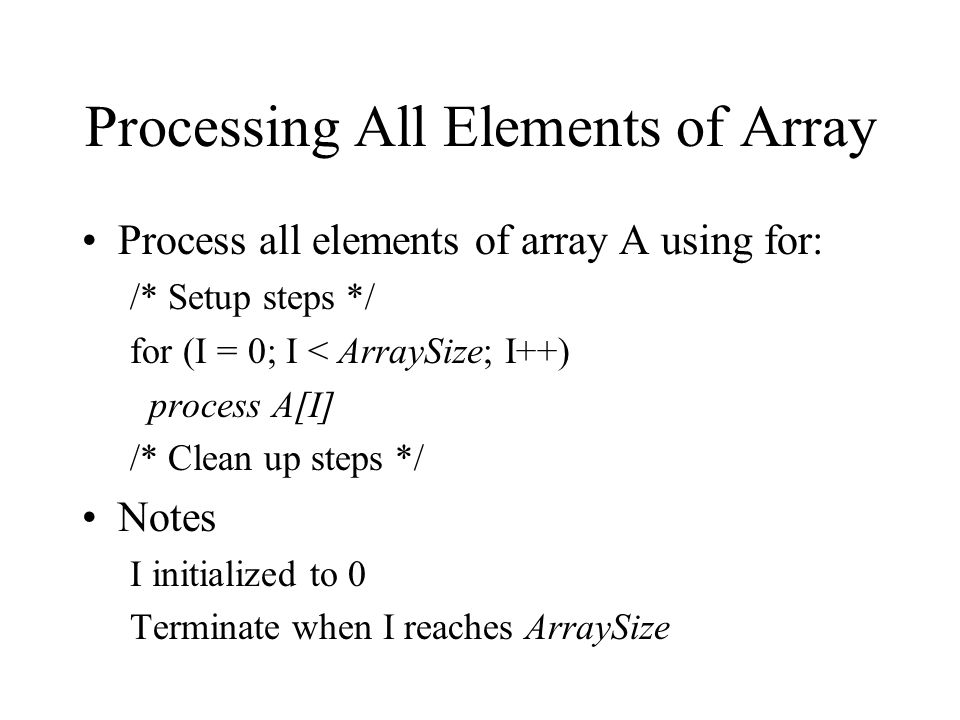 Structured Data Type - Array Data types examined so far are atomic ...