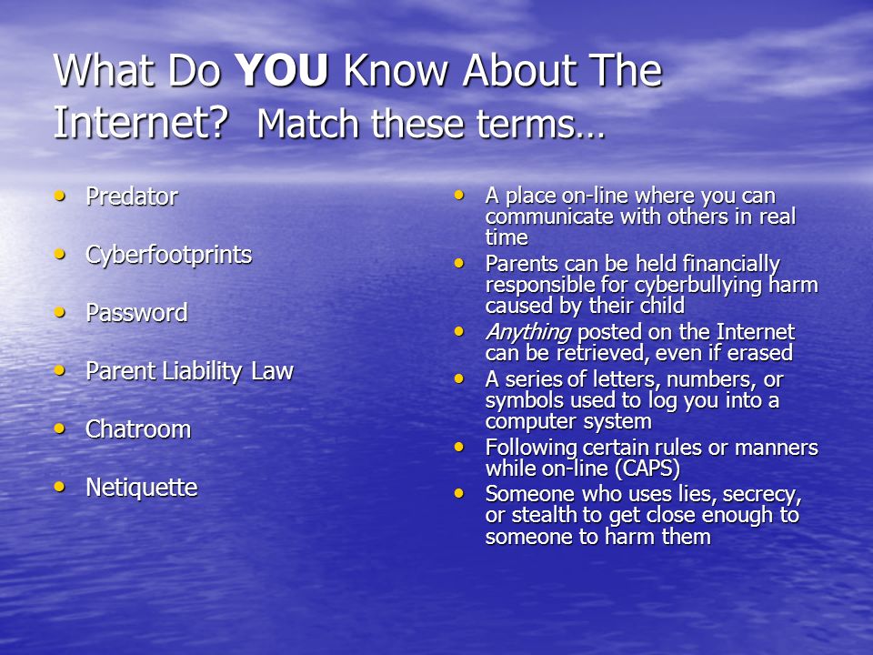 What Do YOU Know About The Internet.