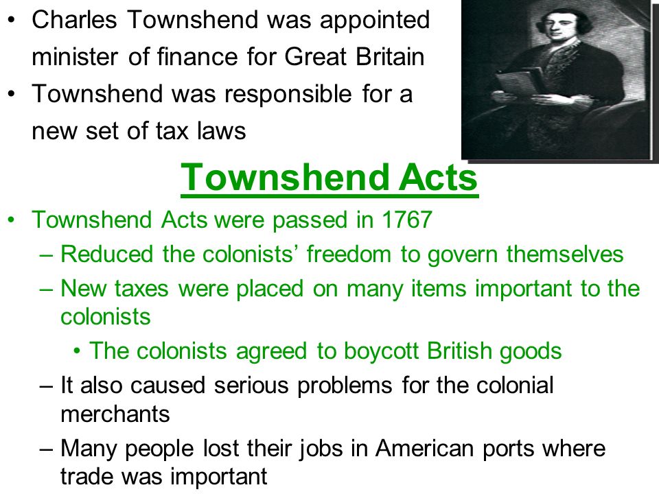 in 1767 charles townshend enacted the revenue act which
