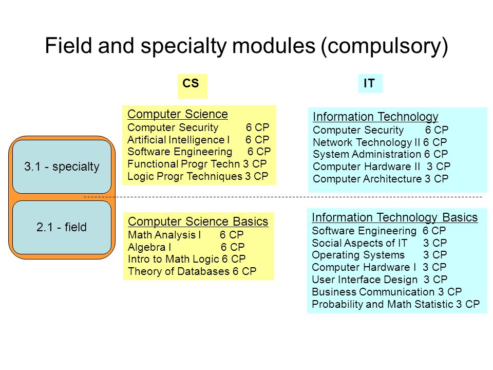 Structure Of Study Programmes Bachelor Of Computer Science Bachelor Of Information Technology Master Of Computer Science Master Of Information Technology Ppt Download
