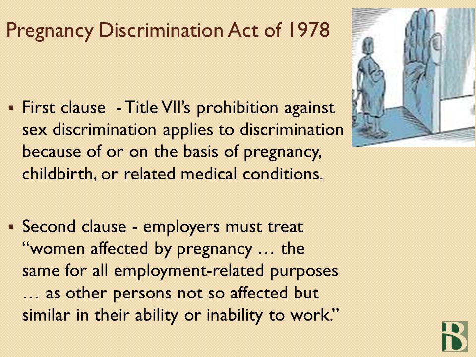 what is the pregnancy discrimination act