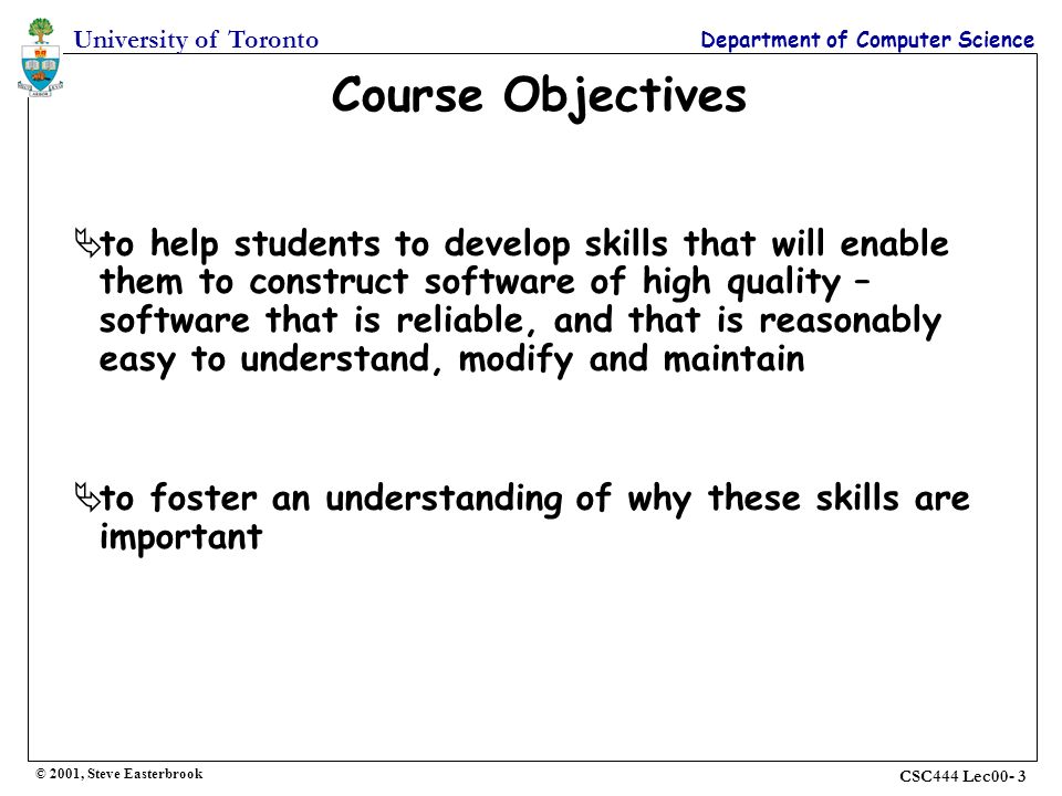 1 University Of Toronto Department Of Computer Science © 2001, Steve ...