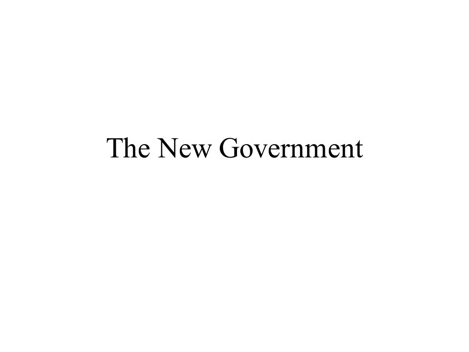 The New Government