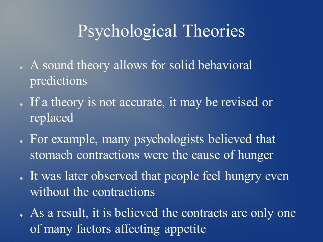 examples of psychology theories