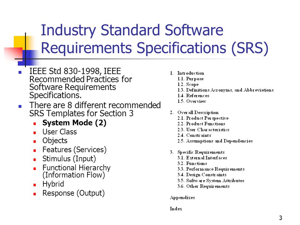 System specifications