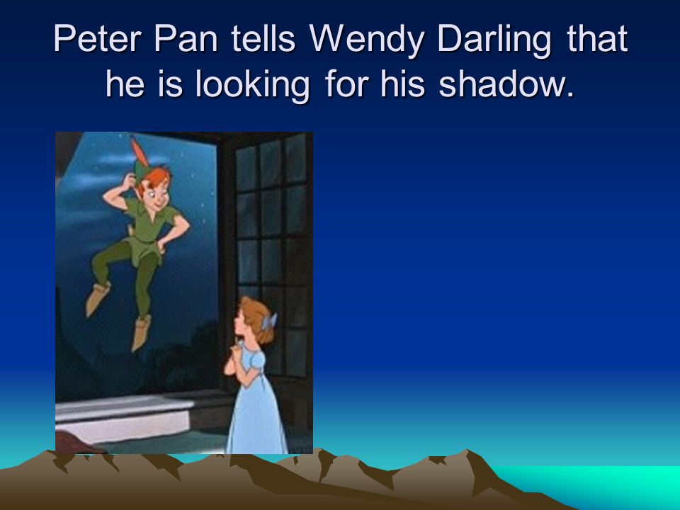 Peter looks for his shadow.