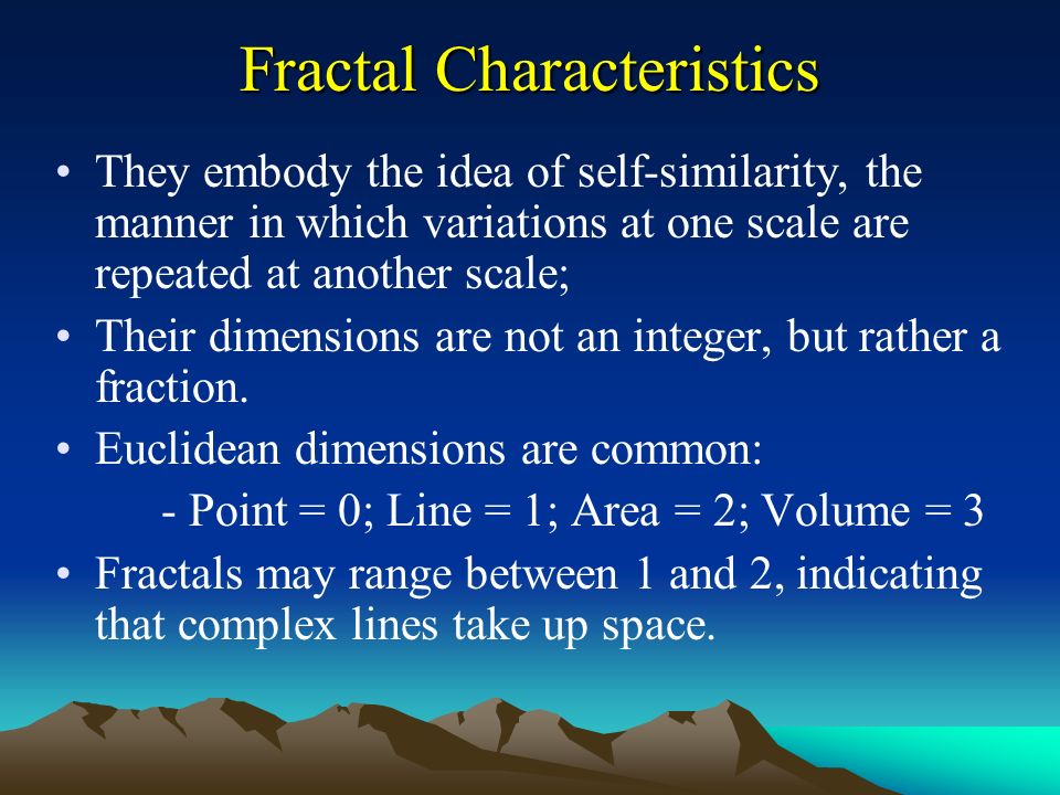 characteristics of fractals