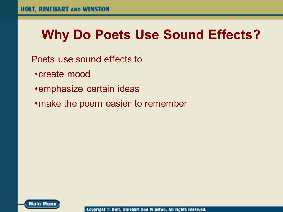 sound effects in poetry making music