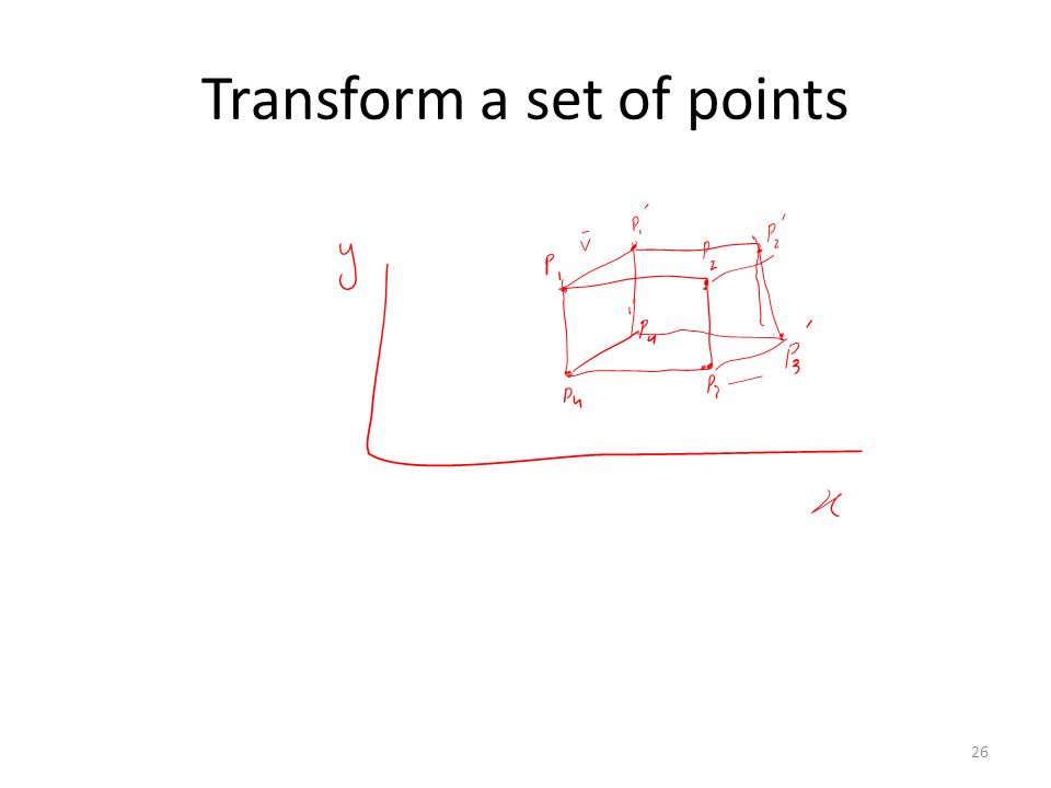 Transform a set of points 26