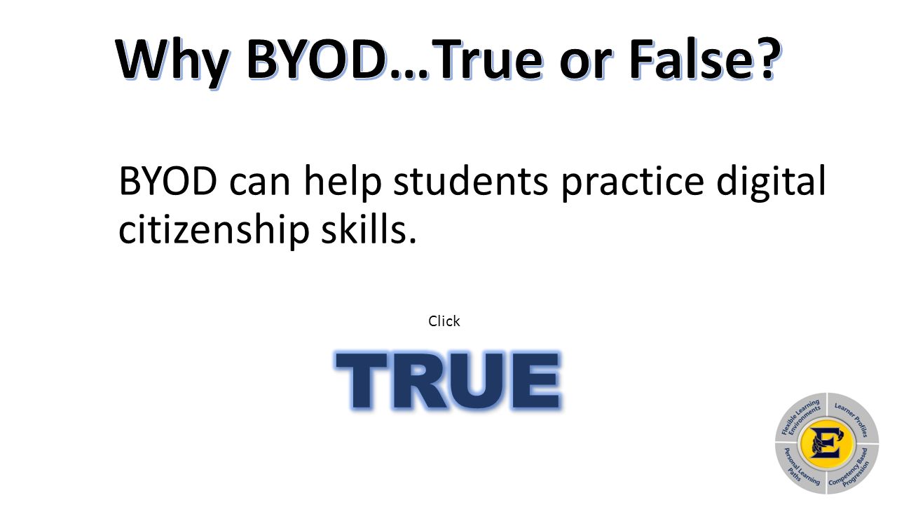 BYOD can help students practice digital citizenship skills. Click