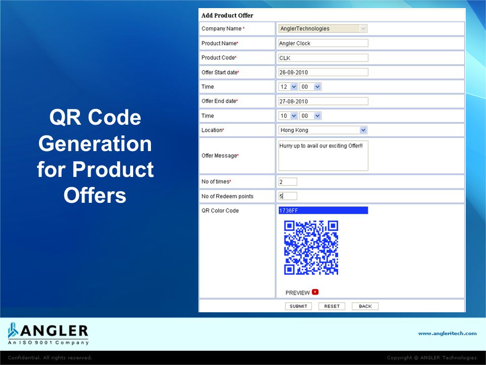 QR Code Generation for Product Offers