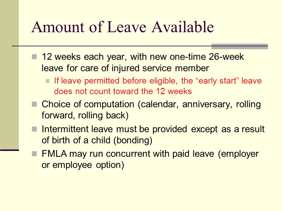 Family and Medical Leave Act Update Beth Walker, Esq. July 9, ppt download