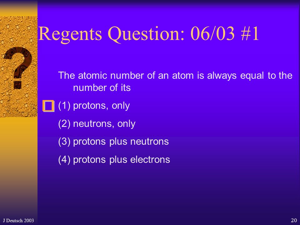J Deutsch Regents Question: 06/02 #33 The number of neutrons in the nucleus of an atom can be determined by (1)Adding the atomic number to the mass number (2)Subtracting the atomic number from the mass number (3)Adding the mass number to the atomic mass (4)Subtracting the mass number from the atomic number
