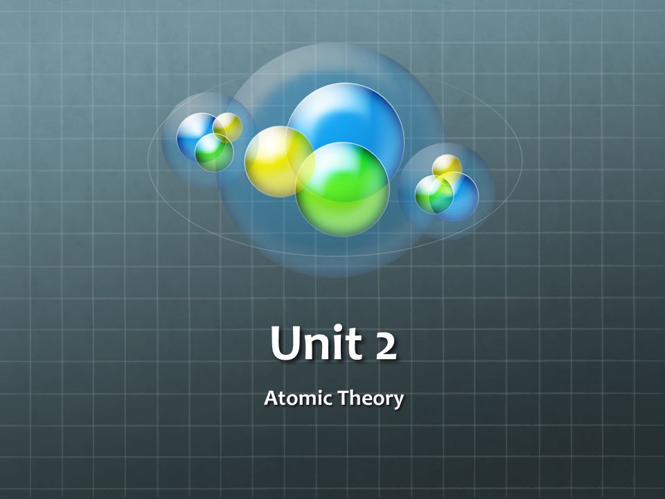 Unit 2 Atomic Theory