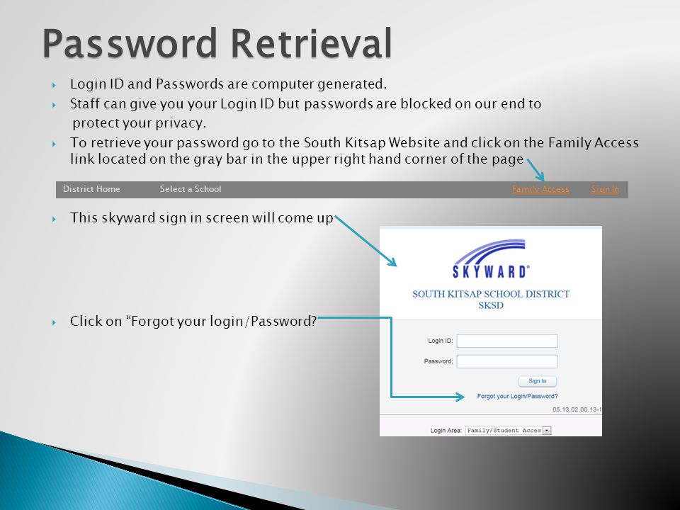  Login ID and Passwords are computer generated.