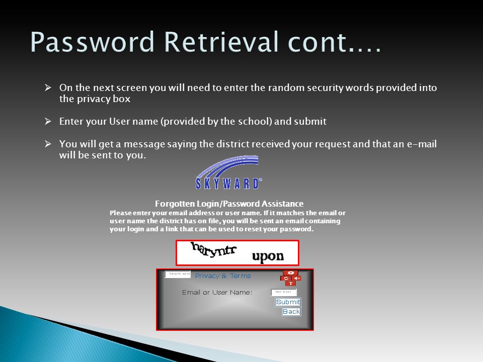 Forgotten Login/Password Assistance Please enter your  address or user name.