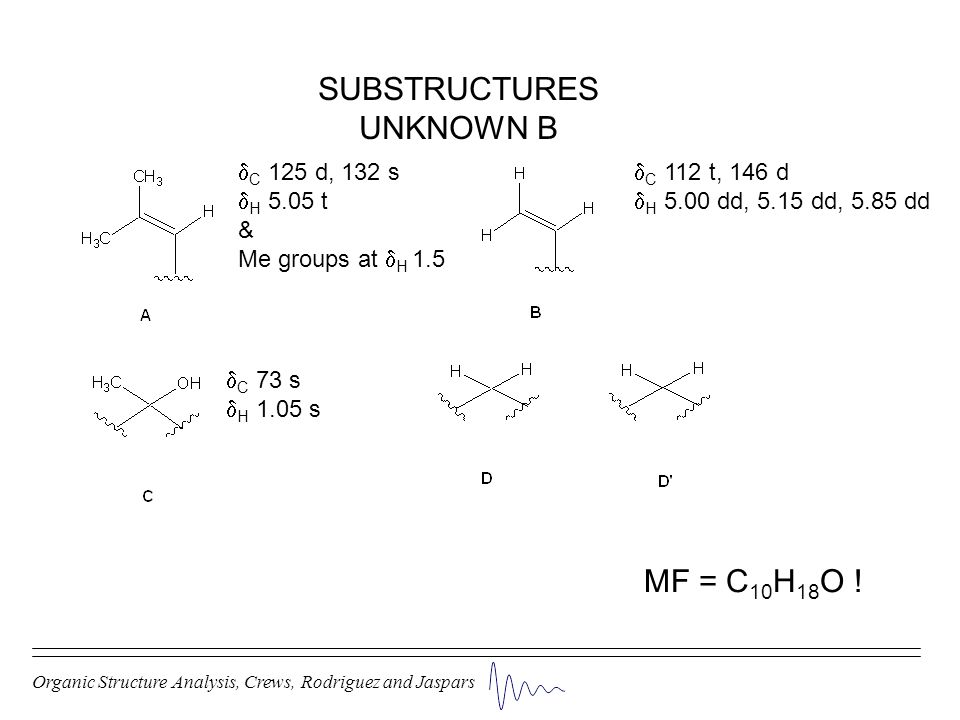Solving Unknown Structures Using Nmr Organic Structure Analysis Crews Rodriguez And Jaspars Ppt Download