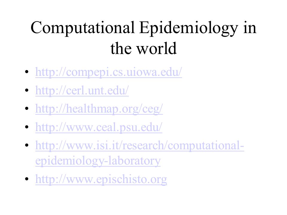Elements of Computational Epidemiology a cellular automata framework for computational  epidemiology fishy.com.br. - ppt download