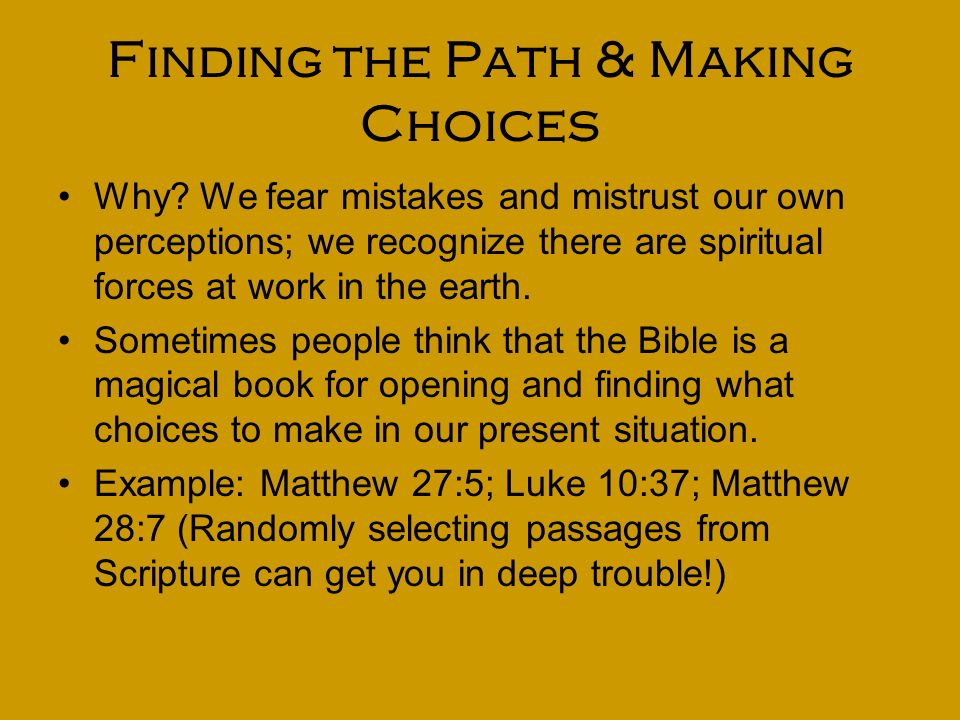FINDING THE WILL OF GOD Decision-Making for a Christian. - ppt download