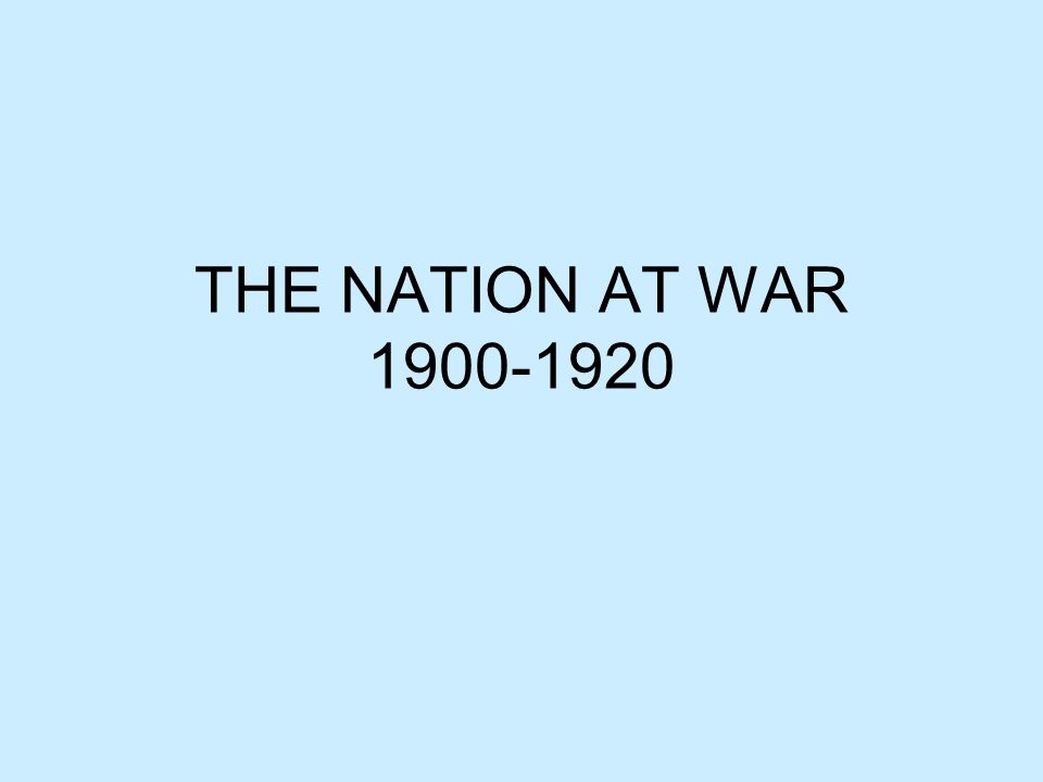 THE NATION AT WAR