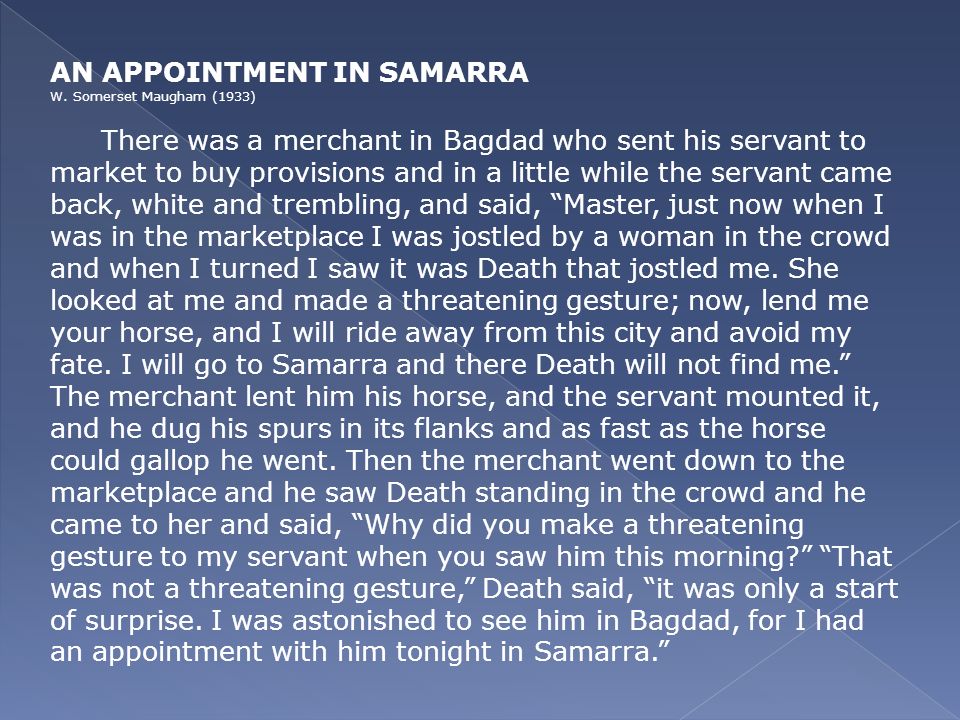 appointment in samarra somerset maugham