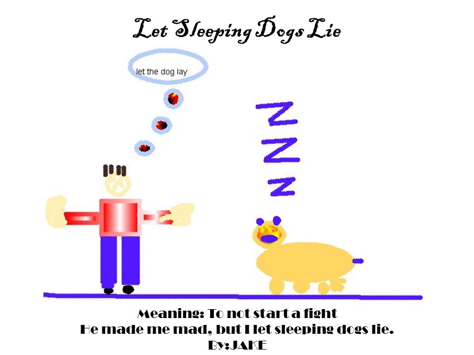 sleeping dogs lie meaning