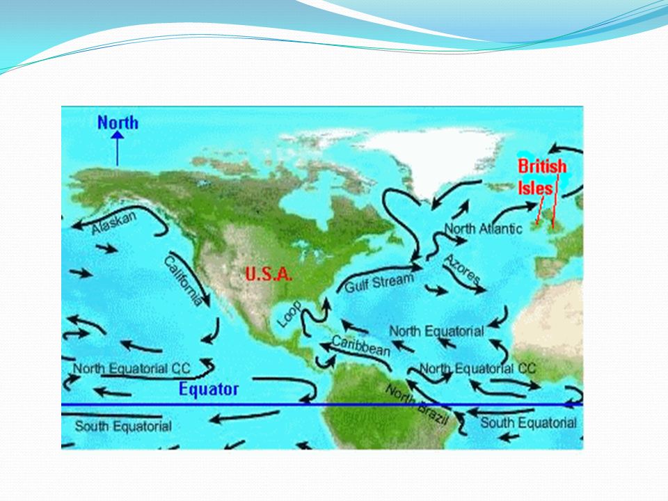 The movement of ocean currents can have a cooling effect or a warming effect on the regions near those currents.