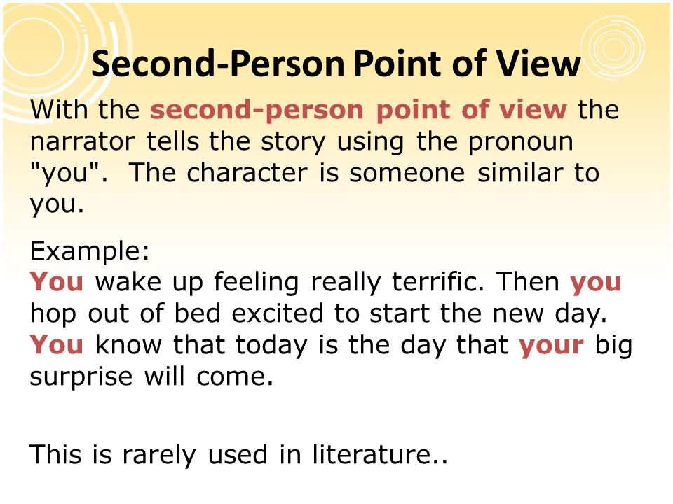 2nd person point of view examples in literature