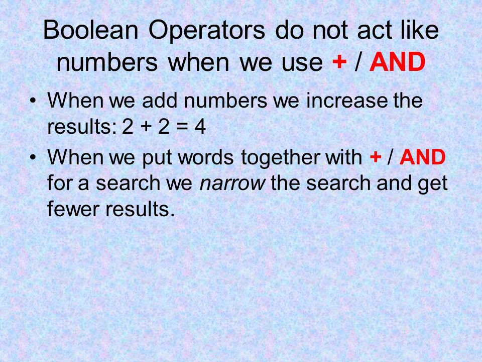 Boolean Searching Class. Let’s watch a video that explains the Boolean ...