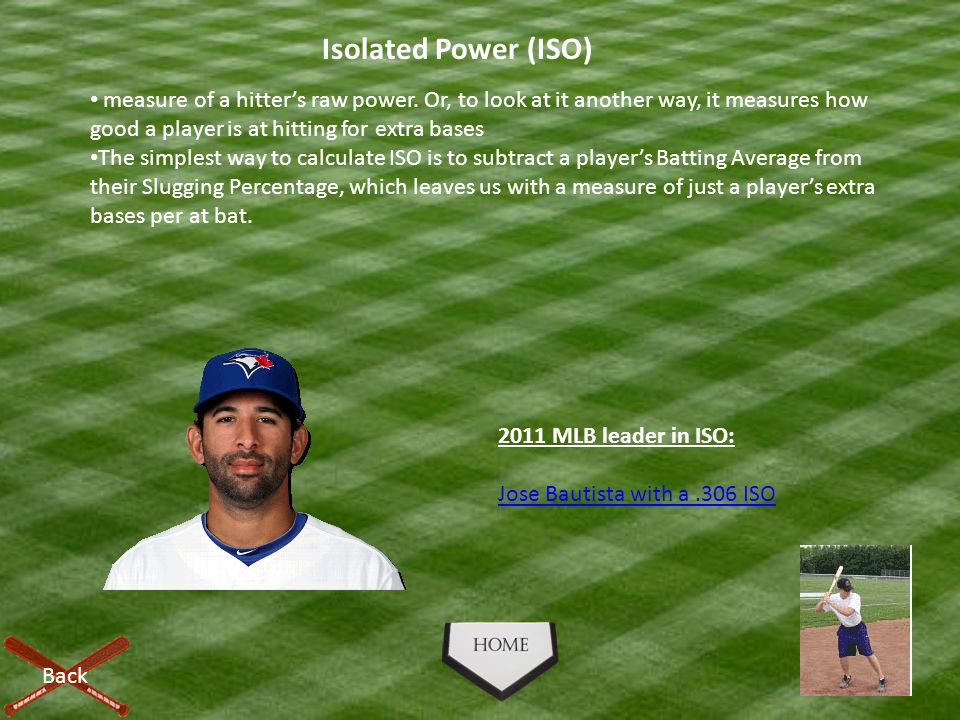 Sabermetrics- Advanced Statistics in the MLB. More On Base Percentage (OBP)  measures the most important thing a batter can do at the plate: not make. -  ppt download