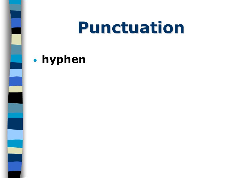 Punctuation hyphen